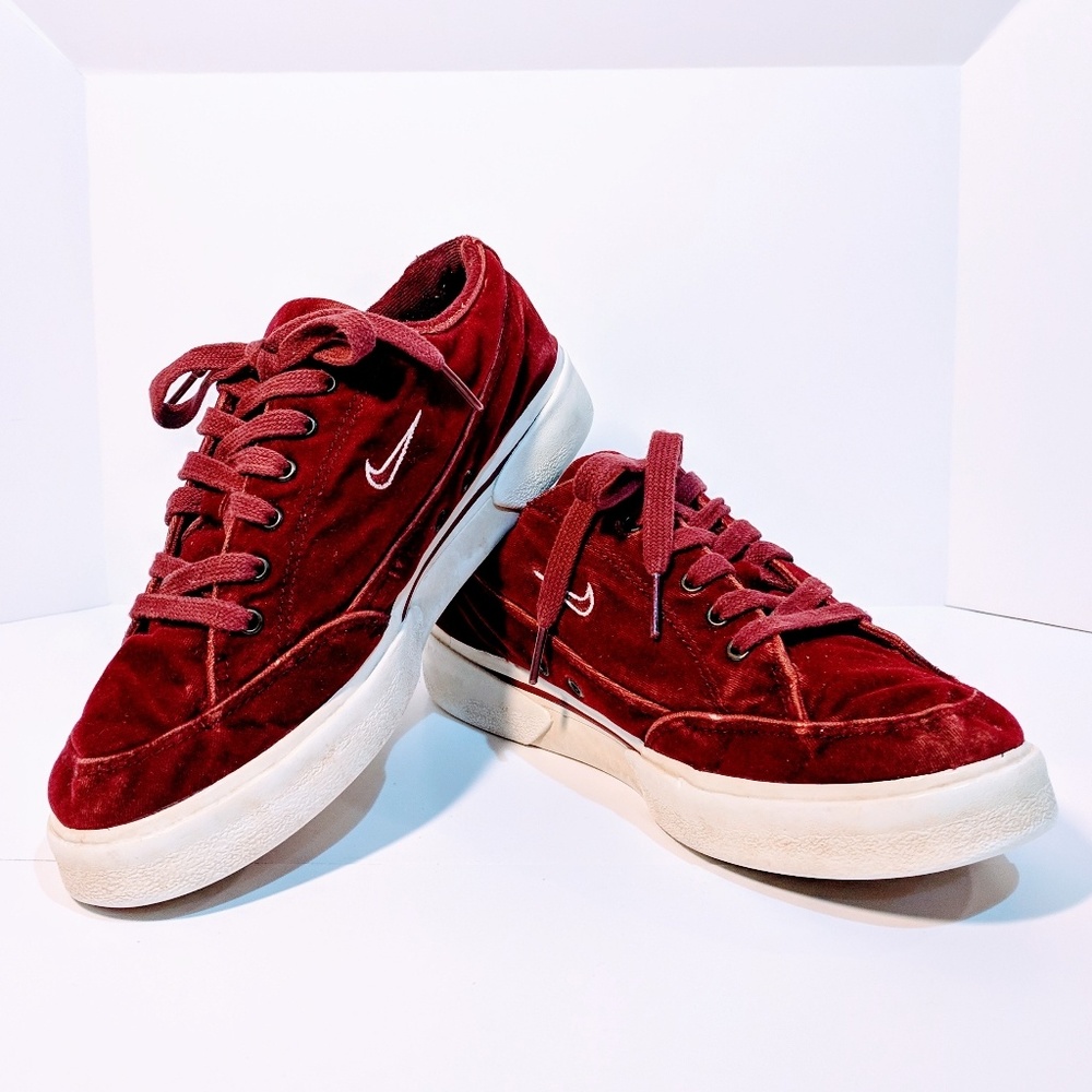 Vintage Nike GTS Burgundy Velvet Sneakers